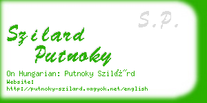 szilard putnoky business card